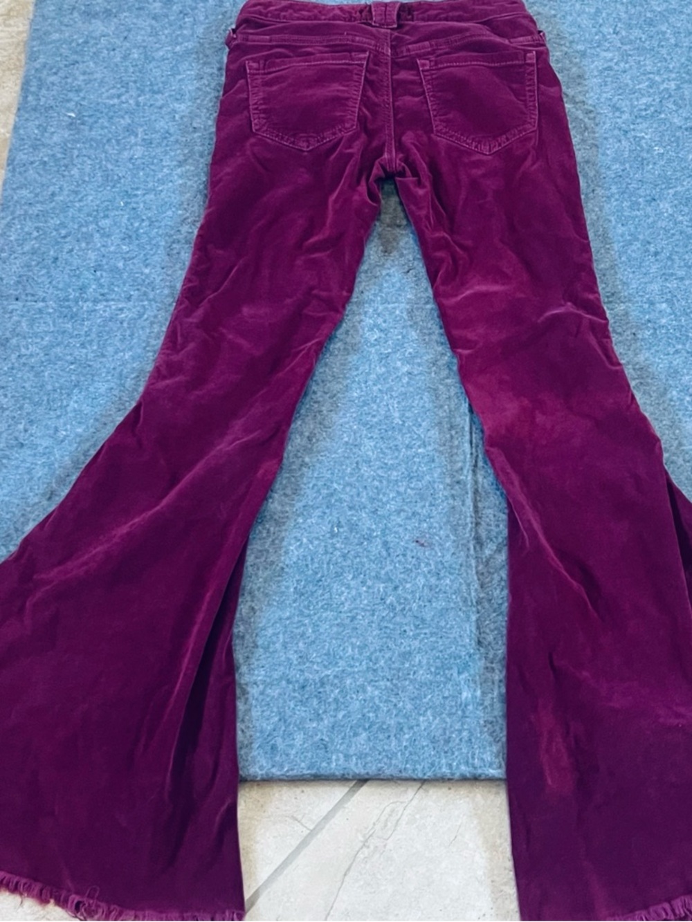 Free People Wine Corduroy Flare Pants - Picture 4 of 4